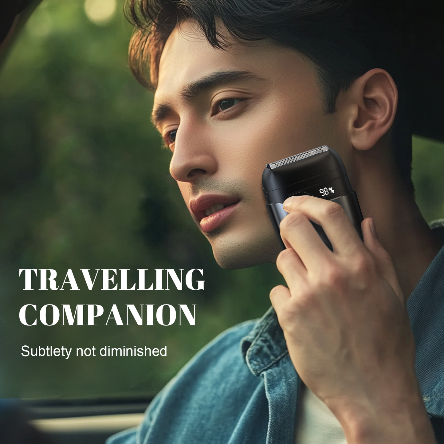 Nogroa Electric Foil Shaver for Men, Mini Electric Razor with 3 Blade Heads Floating Head IPX7 Waterproof Wet and Dry Protable Beard Trimmer for Travel