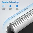 Body Hair Trimmer for Men, Electric Groin Hair Trimmer, Rechargeable Body Groomer, Replaceable Ceramic Blade Heads, Waterproof Wet/Dry Clippers, Male Pubic Hair Hygiene Razor