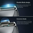Body Hair Trimmer for Men, Electric Groin Hair Trimmer, Rechargeable Body Groomer, Replaceable Ceramic Blade Heads, Waterproof Wet/Dry Clippers, Male Pubic Hair Hygiene Razor