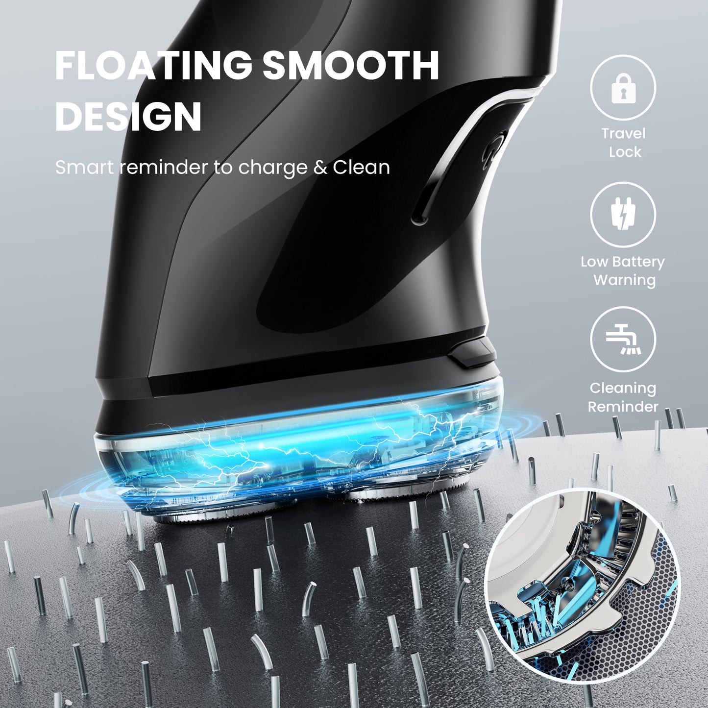 Nogroa Electric Razor for Men, Waterproof Cordless Electric Shaver with Pop-up Beard Trimmer, Ideal Gift for Him Husband Dad