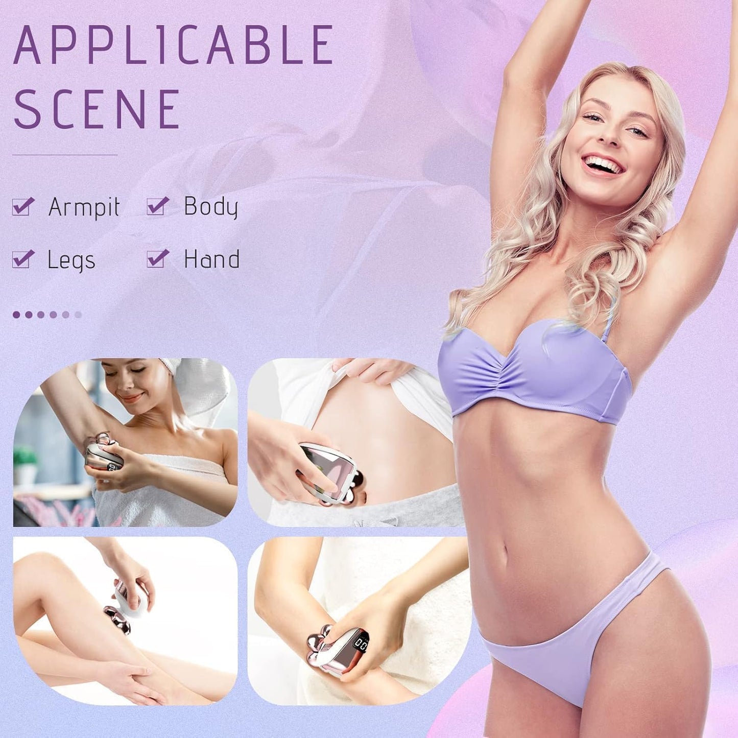 Nogroa Electric Razors for Women, 7D IPX6 Waterproof Cordless Body Electric Shaver, 5 in 1 Bikini Trimmer Hair Removal Epilator for Legs Body Face