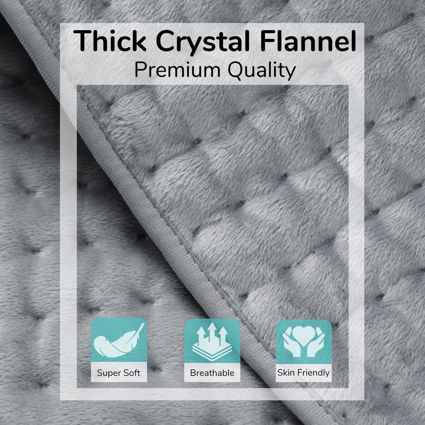 TCVOR Heating Pad, 12" x 24" Electric Heating Pad for Back Pain and Cramp Relief, Super Soft Flannel Fabric, 6 Heat Settings, 4 Timer Auto Shut Off, Machine Washable