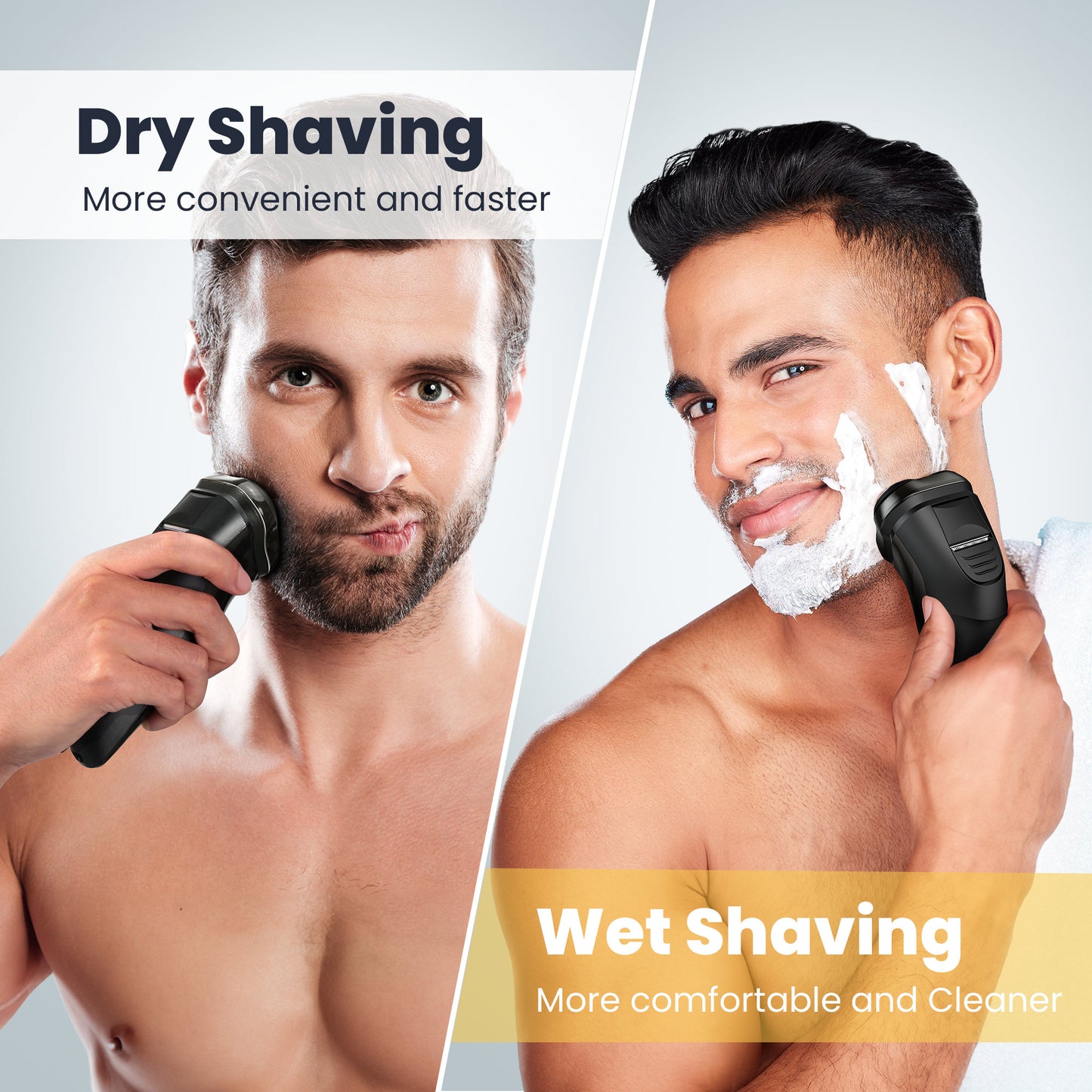 Nogroa Electric Razor for Men, Waterproof Cordless Electric Shaver with Pop-up Beard Trimmer, Ideal Gift for Him Husband Dad