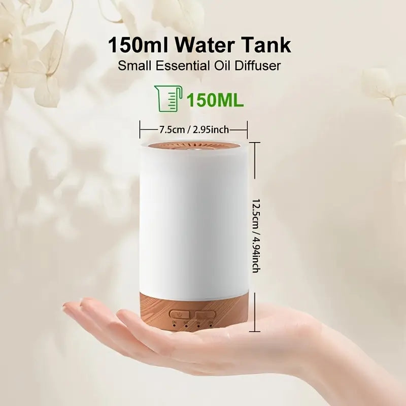 Noahstrong Essential Oil Diffuser, 7 Colors Oil Diffuser with Night Light Timer Waterless Auto-off Portable Cool Mist Air Humidifier for Bedroom Home