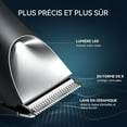 Body Hair Trimmer for Men, Electric Groin Hair Trimmer, Rechargeable Body Groomer, Replaceable Ceramic Blade Heads, Waterproof Wet/Dry Clippers, Male Pubic Hair Hygiene Razor