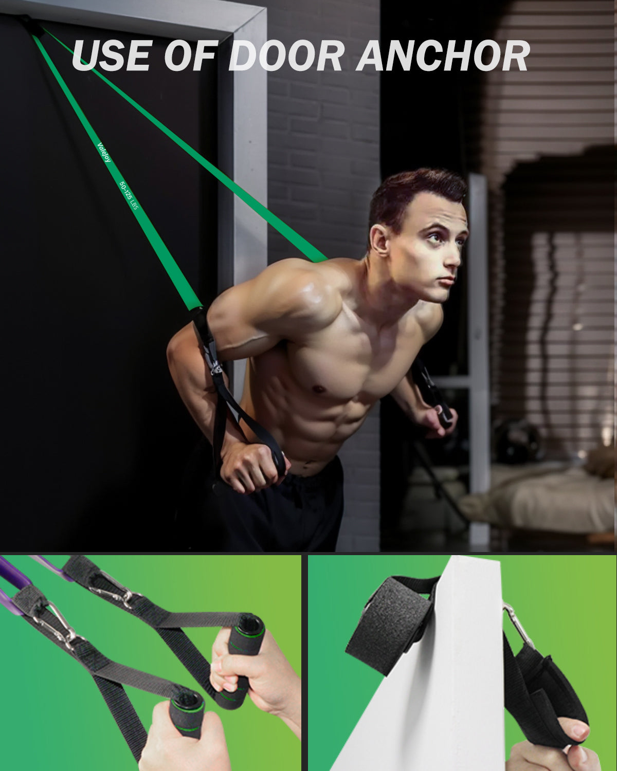 TCVOR Resistance Bands Set (5pcs), Exercise Bands with 5 Resistance Levels-up to 330 lbs, Include Cushioned Handles, Ankle Strap & Carry Bag, Exercise Workout Bands for Training Home Workouts