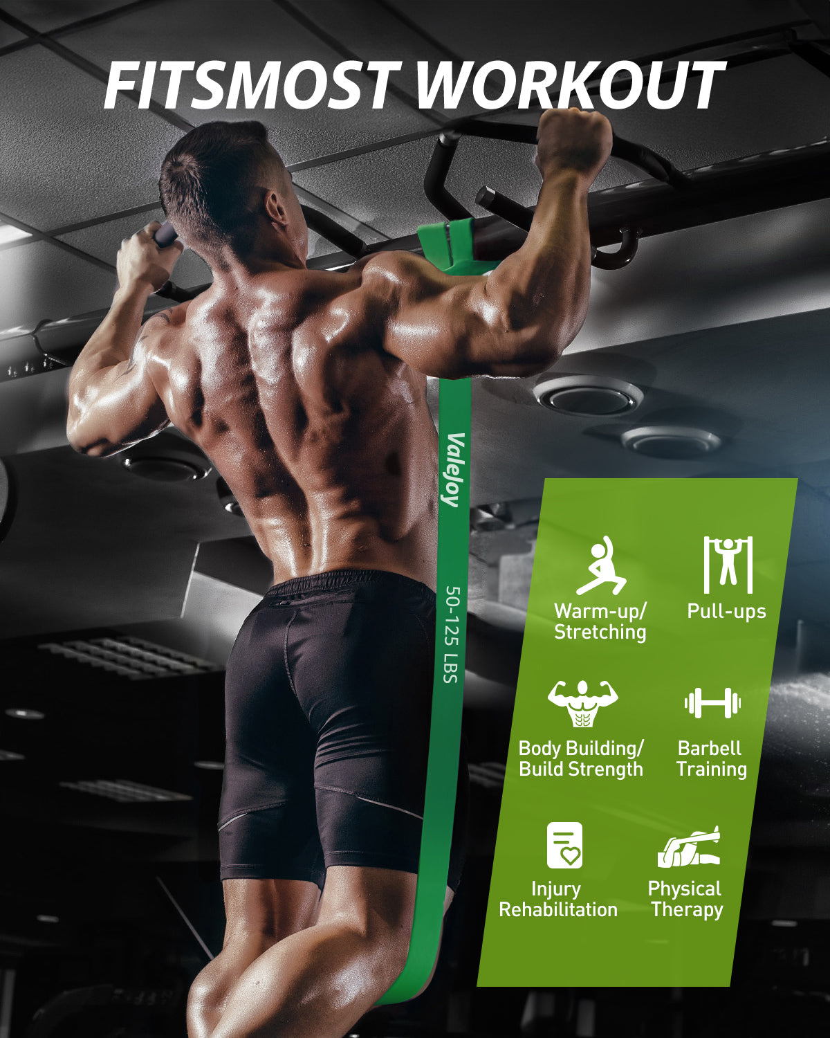 TCVOR Resistance Bands Set (5pcs), Exercise Bands with 5 Resistance Levels-up to 330 lbs, Include Cushioned Handles, Ankle Strap & Carry Bag, Exercise Workout Bands for Training Home Workouts