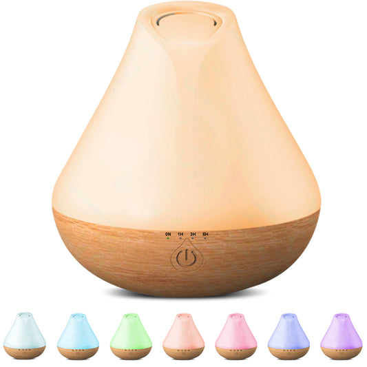 Noahstrong 100ml Essential Oil Diffuser, Woodgrain Aromatherapy Diffuser Humidifier, Waterless Auto Shut-off for Large Room Bedroom Home Office