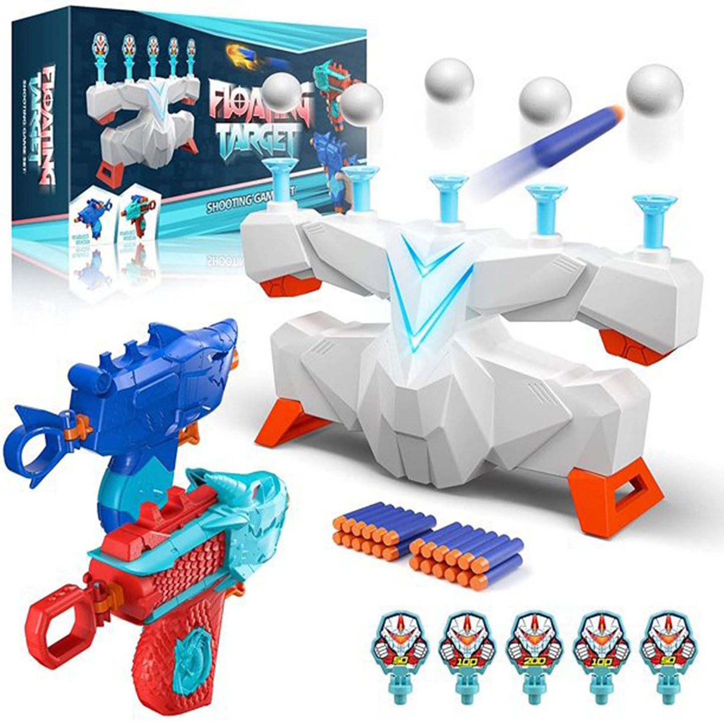 Kids Floating Ball Targets with 2 Foam Shooting Guns Toy, Fun Game Set Wonderful Gifts for Kids