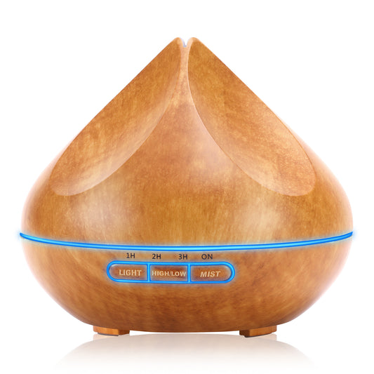 Noahstrong 500ml Upgraded Woodgrain Aromatherapy Essential Oil Diffuser Aroma Humidifier with 14 Colors Lights, 2 Mist Mode, 4 Timer for Large Room Bedroom Office Car SPA Yoga