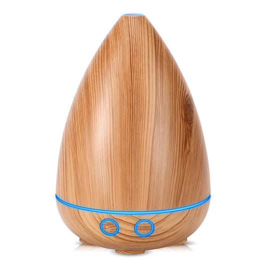 Noahstrong 120ml Woodgrain Aromatherapy Essential Oil Diffuser Aroma Humidifier with 7 Colors Lights, 2 Mist Mode for Large Room Bedroom Office Car SPA Yoga