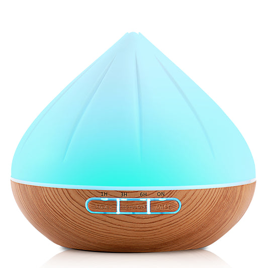 Noahstrong 500ml Essential Oil Diffusers, Petal Shape Aromatherapy Diffusers, Aroma Fragrant Oil Air Humidifier Vaporizer for Large Room Bedroom Office Car SPA Yoga