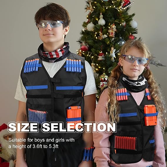 UWANTME Tactical Vest Kit 2 Pack for Nerf Guns N-Strike Elite Series for Boys