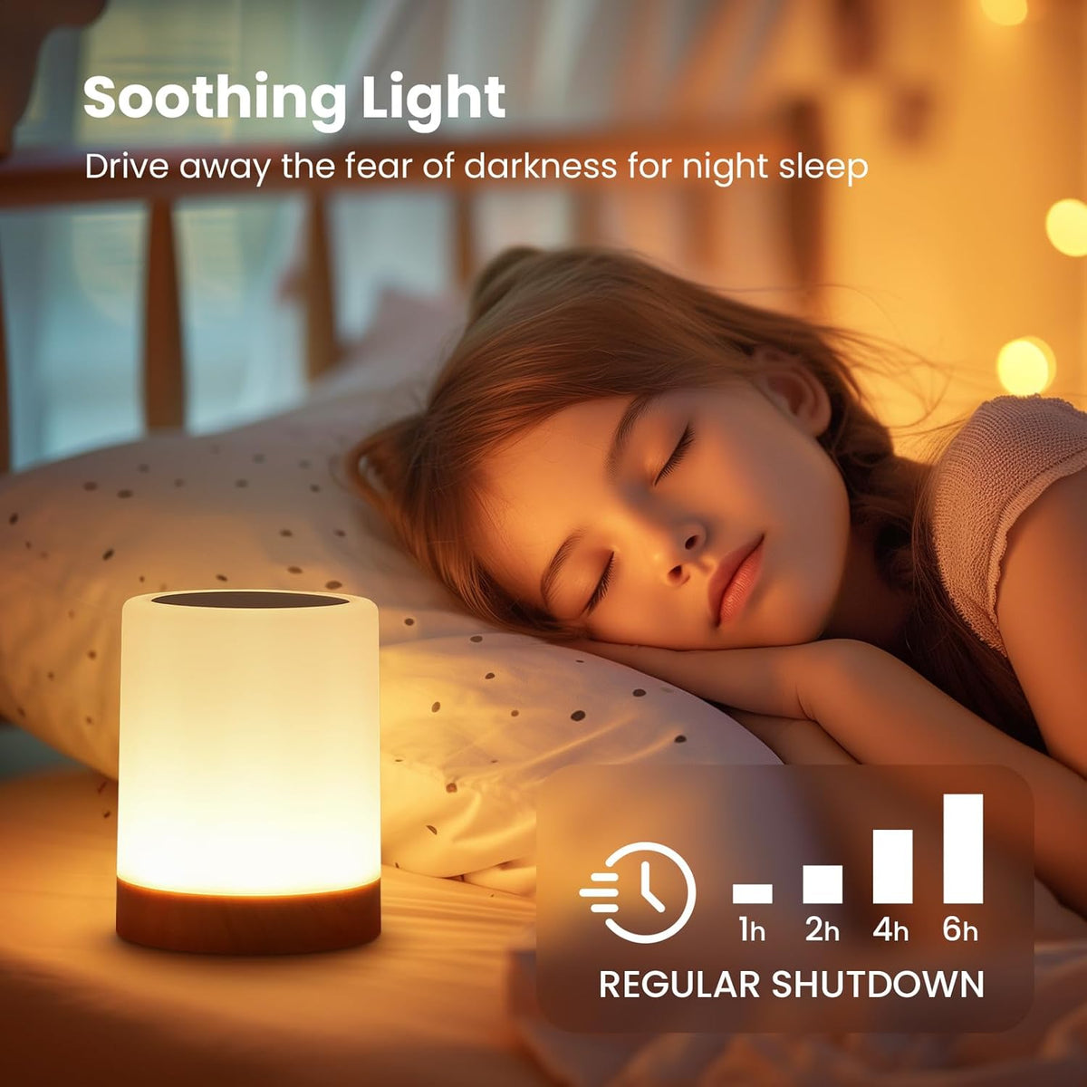Noahstrong Night Light, 5 Brightness 13 RGB Colors Table Lamps for Bedroom, 3 color Variation Modes Bedside Desk Lamp with USB Port, Portable Small Touch Night Light with Hook for Gatherings, Picnics