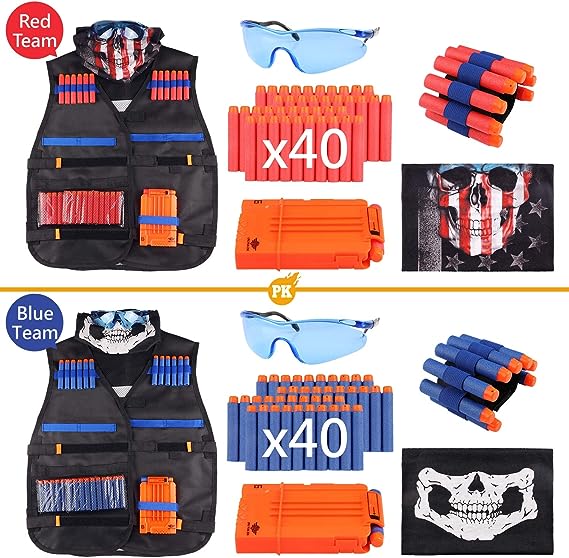 UWANTME Tactical Vest Kit 2 Pack for Nerf Guns N-Strike Elite Series for Boys