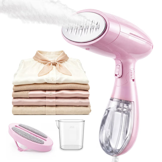 Jionchery Steamer for Clothes, 1500W Foldable Handheld Garment Steamer with Fabric Brush & Measuring Cup, Quick Wrinkle Remover 130ml Handheld Clothes Steamer for Home, Travel